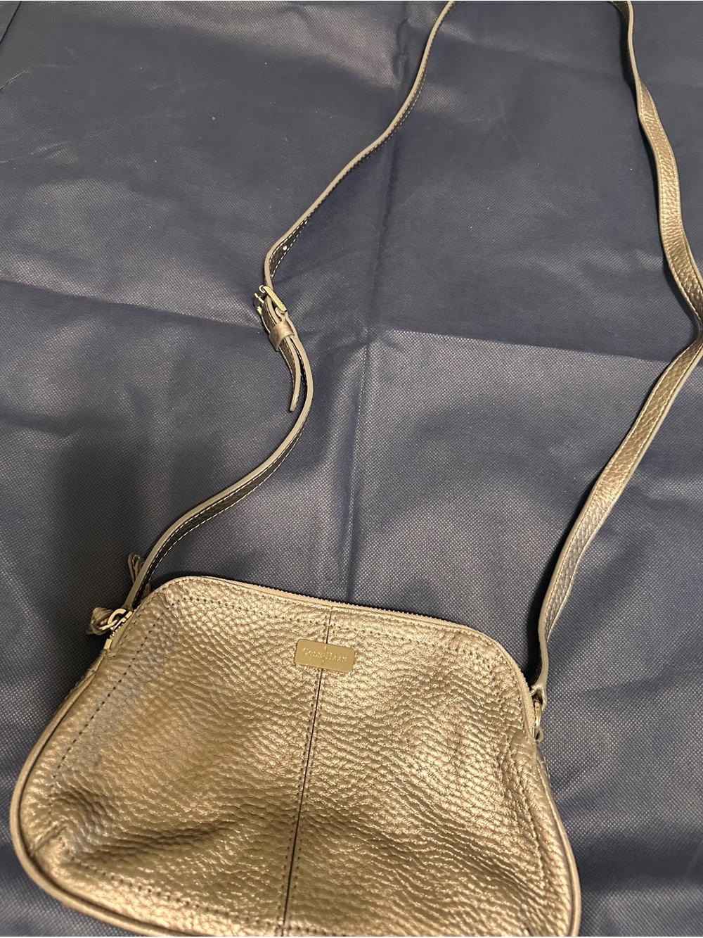 Cole Haan Metallic Pebbled Leather Crossbody
